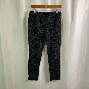 Cato Black on Black Cheetah print skinny leg stretch pants